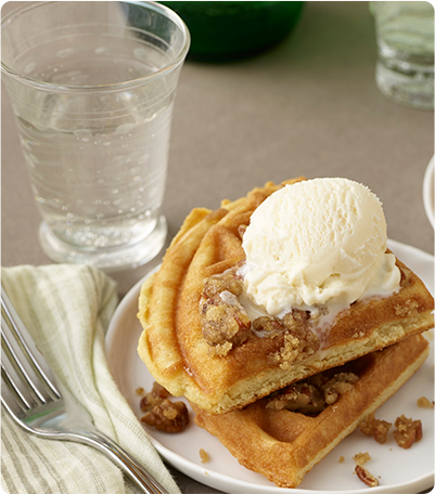 Homemade Belgian Waffles With Whipped Cream - Creme De La Crumb