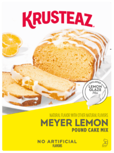 Box of Krusteaz Meyer Lemon Pound Cake Mix