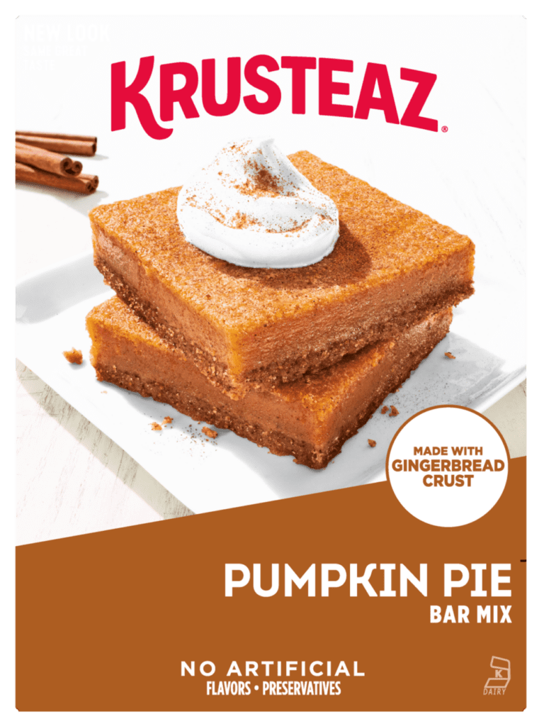A box of Krusteaz Pumpkin Pie Bar Mix.