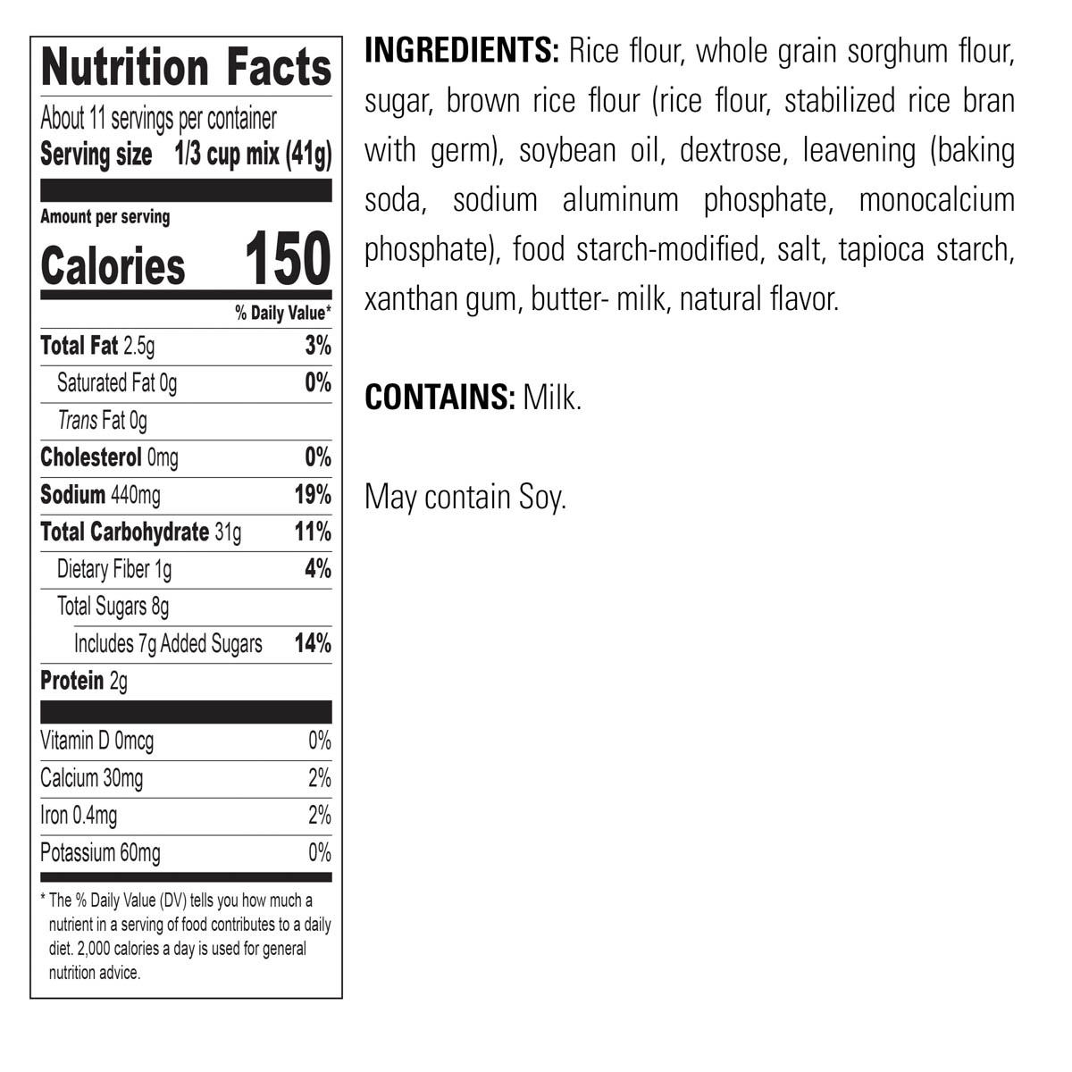 Gluten Free Buttermilk Pancake Krusteaz