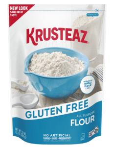 A bag of Krusteaz Gluten Free All Purpose Flour.