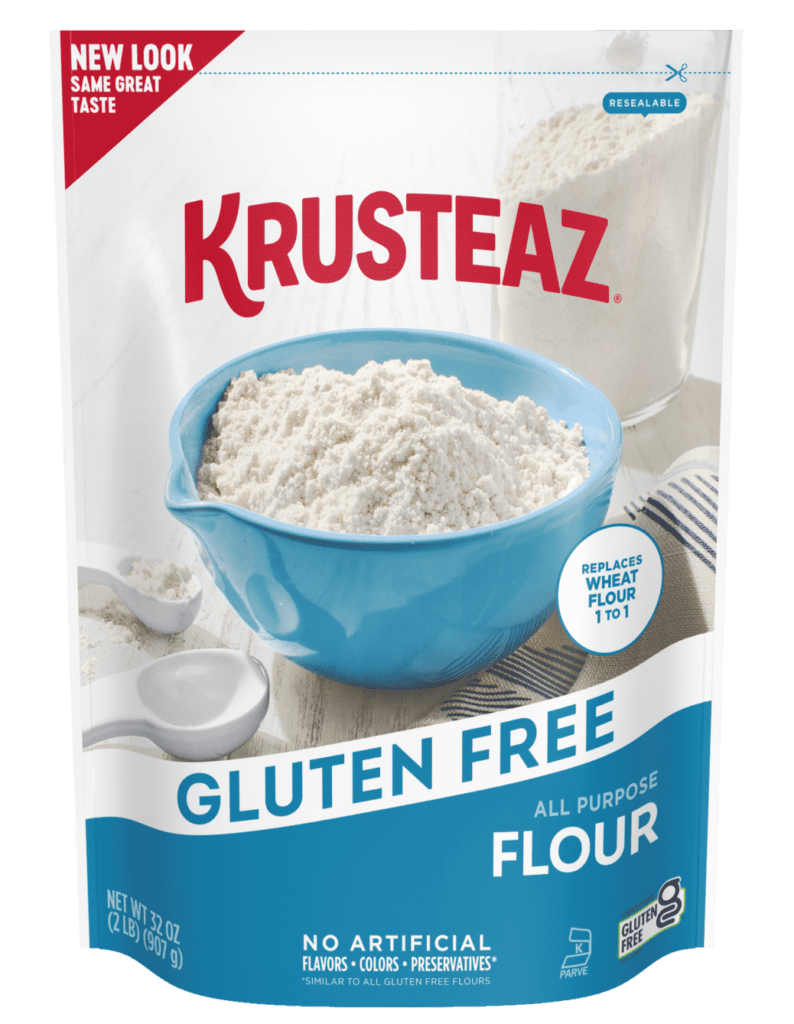 A bag of Krusteaz Gluten Free All Purpose Flour.
