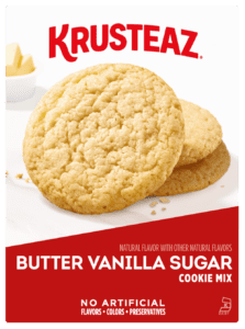 A box of Krusteaz Butter Vanilla Sugar Cookie Mix.