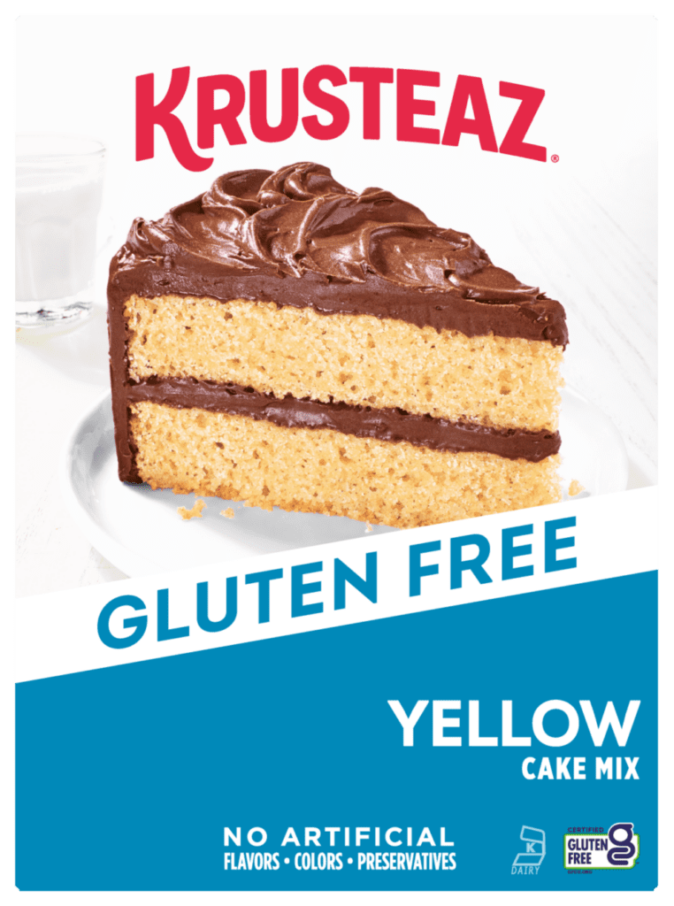 Box of Krusteaz Gluten Free Yellow Cake Mix