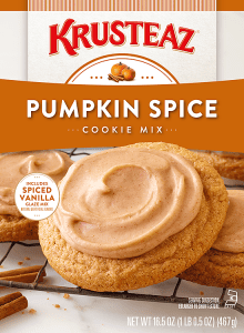A box of Krusteaz Pumpkin Spice Cookie Mix.