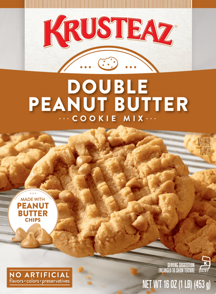A box of Krusteaz Double Peanut Butter Cookie Mix.