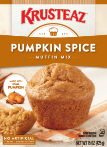 Box of Krusteaz Pumpkin Spice Muffin Mix