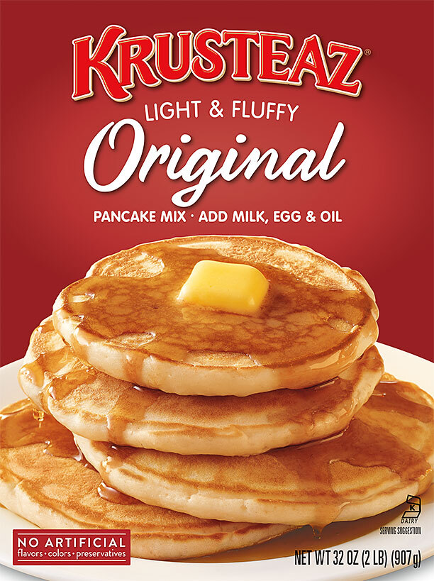 A box of Krusteaz Original Pancake Mix.