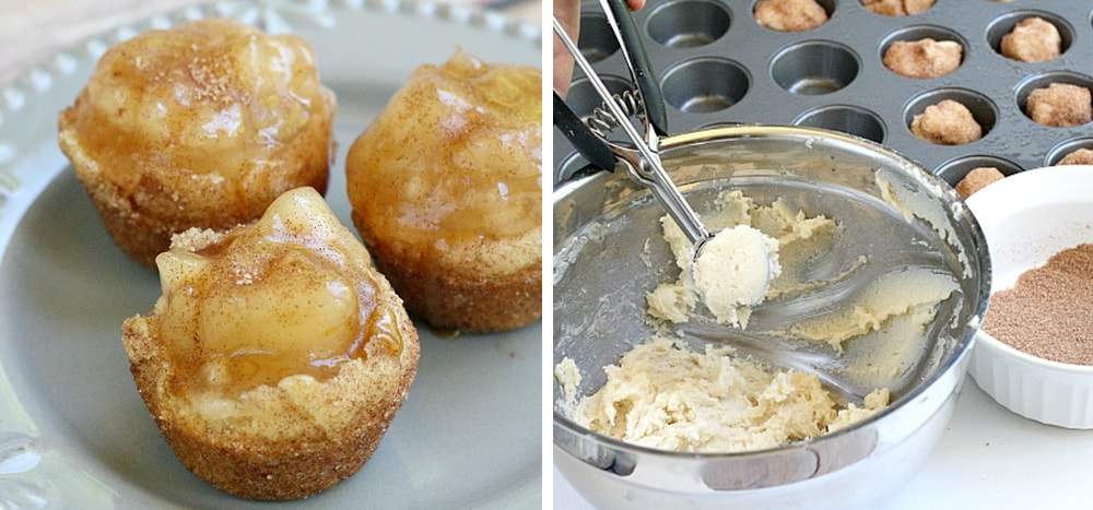 Snicker doodle apple pie bites