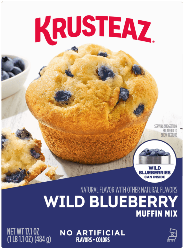 Box of Krusteaz Wild Blueberry Muffin Mix
