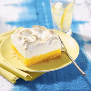 Krusteaz Meyer Lemon Fluff Bars with Marshmallow Meringue