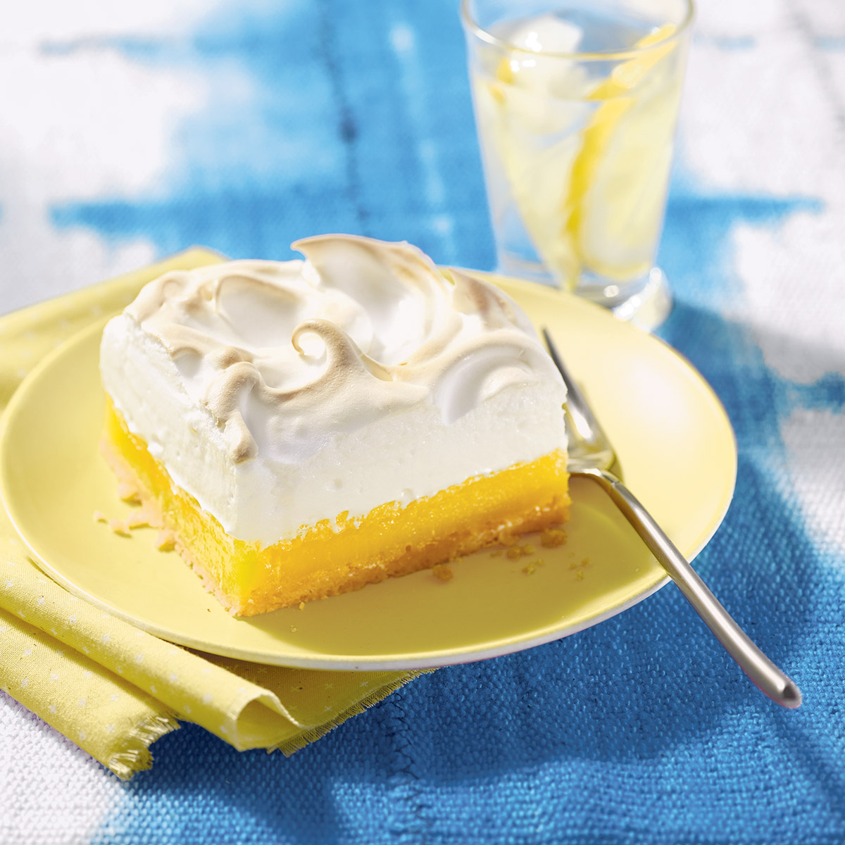 Krusteaz Meyer Lemon Fluff Bars with Marshmallow Meringue